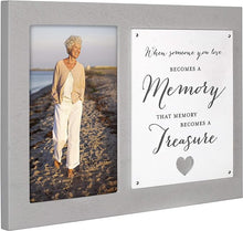 Load image into Gallery viewer, Picture Frame - "When someone you love becomes a memory..." - Gray and White - 5"X7" Photo - 10"X7" Frame