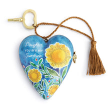 Load image into Gallery viewer, Art Heart Music Box - Daughter - "You Are My Sunshine" - Table Sitter