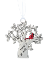 Load image into Gallery viewer, Ornament - Tree with Cardinal Charm - Multiple Verses Available