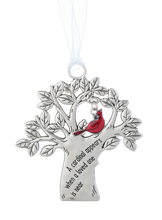 Load image into Gallery viewer, Ornament - Tree with Cardinal Charm - Multiple Verses Available