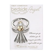 Load image into Gallery viewer, Traveling Bedside Angel - 1st Communion - Rhodium/18K Gold Plate - 2.5"