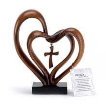 Load image into Gallery viewer, Marriage Takes Three - Double Hearts woven with Cross