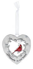 Load image into Gallery viewer, Ornament - Heart Shaped - Cardinal (multiple versus available)
